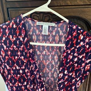 Wrap dress with button closure